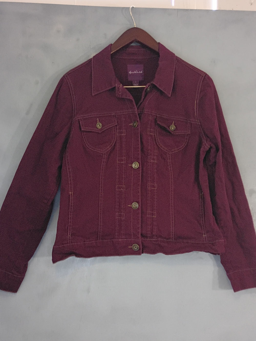 Gloria Vanderbilt Women's Plum Denim Jacket